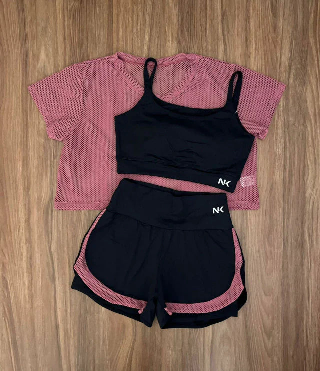 Conjunto 3 Peças Short Duplo
