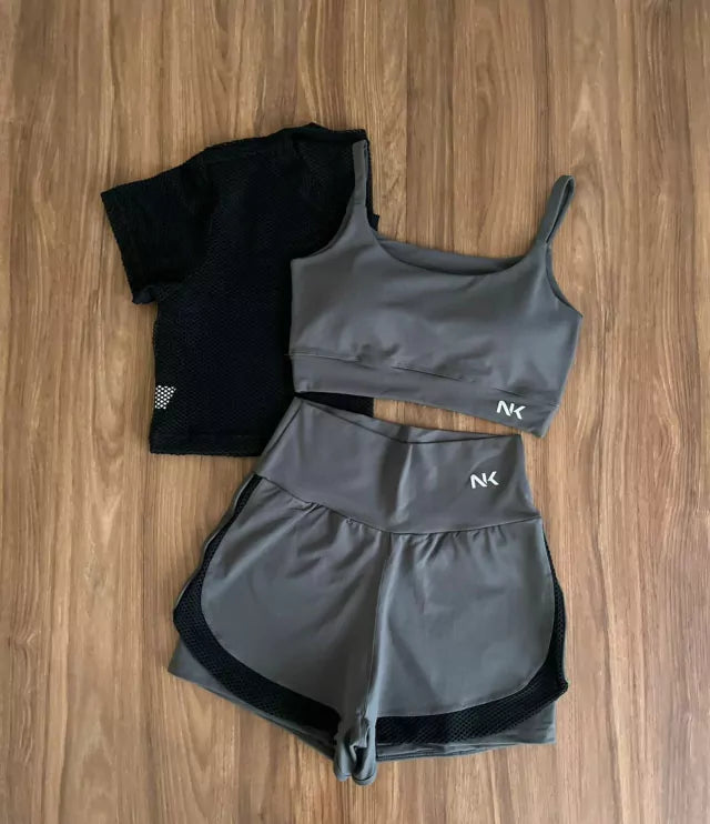Conjunto 3 Peças Short Duplo