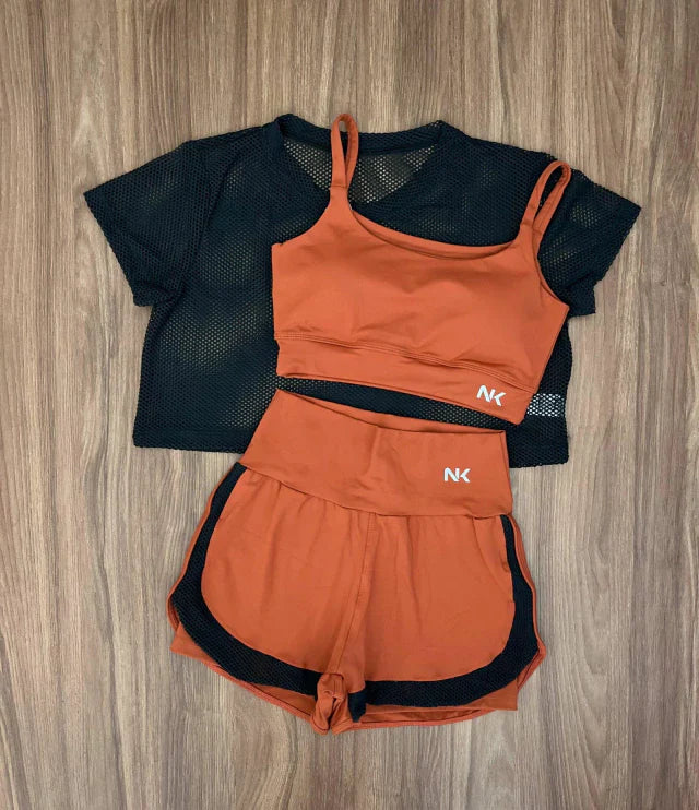 Conjunto 3 Peças Short Duplo