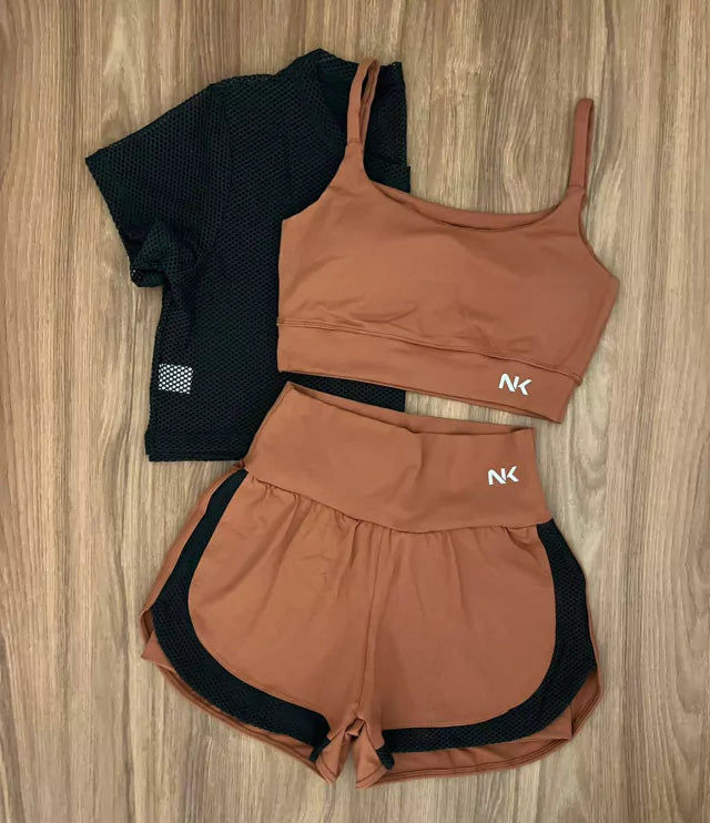 Conjunto 3 Peças Short Duplo