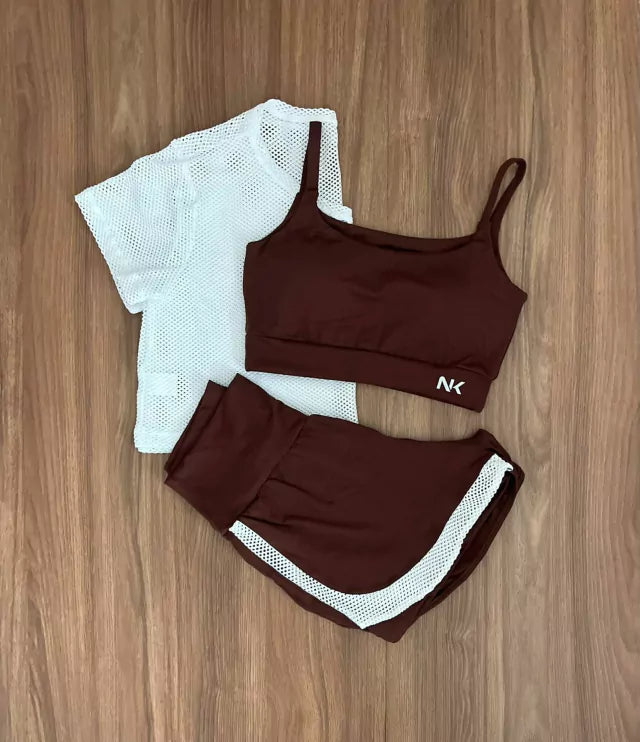 Conjunto 3 Peças Short Duplo