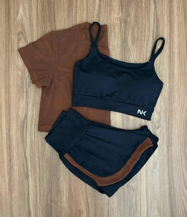 Conjunto 3 Peças Short Duplo.