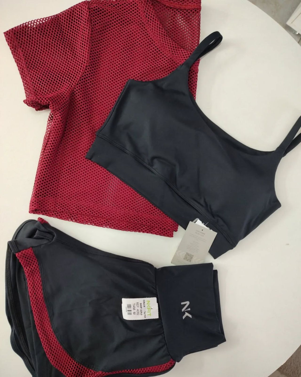 Conjunto 3 peças com Short Duplo.